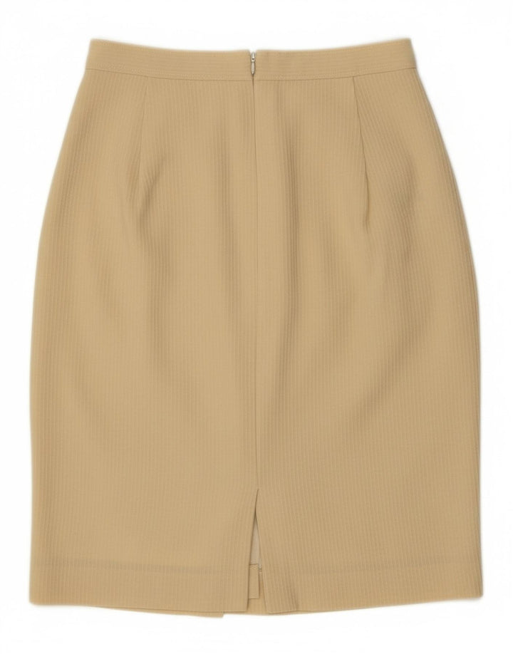 VINTAGE Womens Pencil Skirt W26 Small Beige