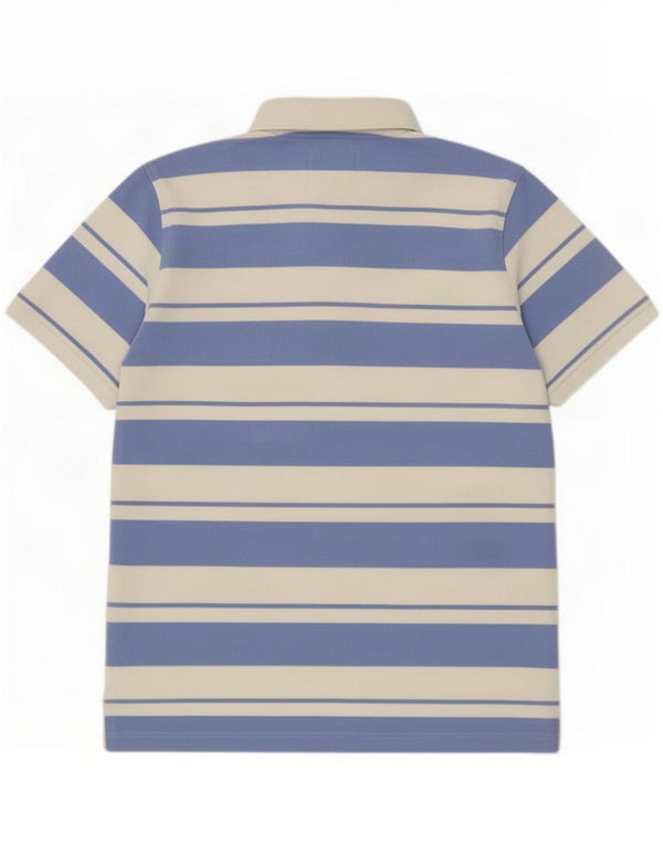 Crew Clothing Mens Polo Shirt Large Blue Striped Cotton