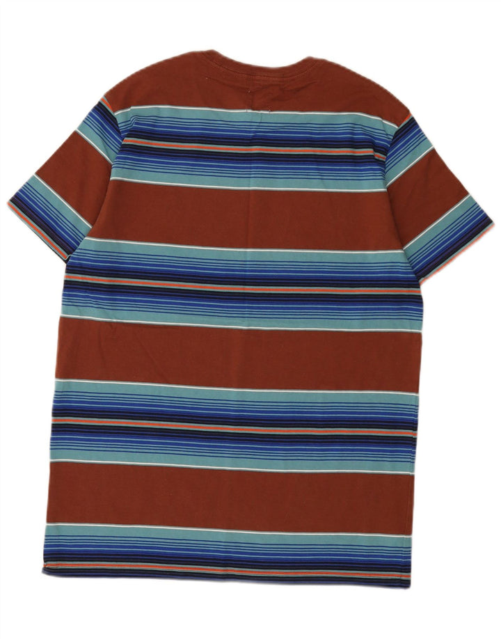 Levi's Camiseta de corte estándar para hombre, color marrón medio a rayas