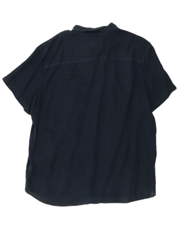 Timberland Camisa Slim Fit De Manga Corta Para Hombre 3XL Azul Marino