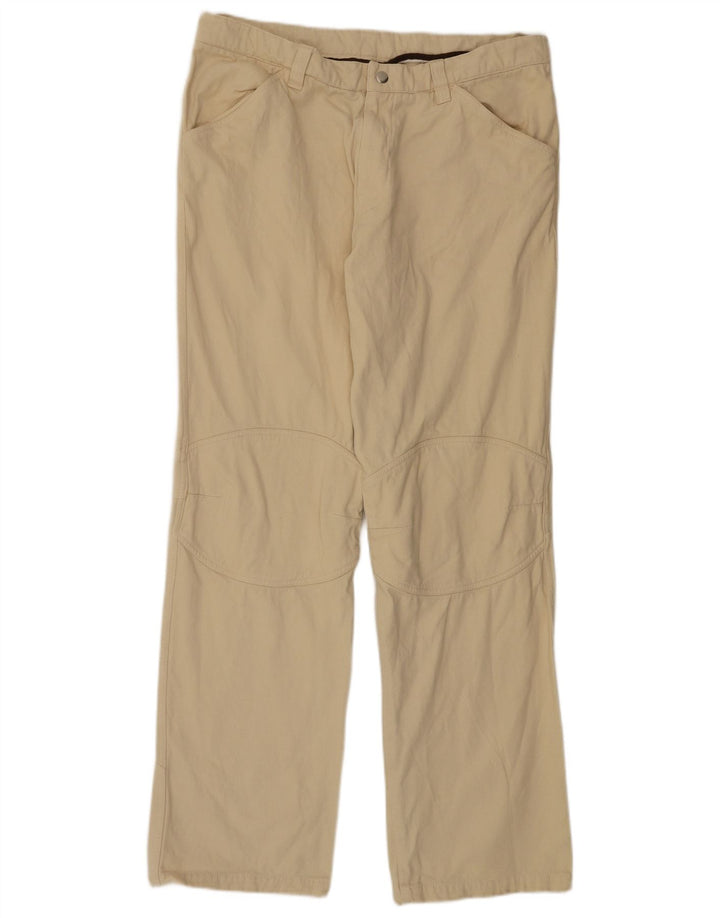 KAPPA Pantalones casuales rectos gráficos para hombre XL W38 L35 Algodón beige