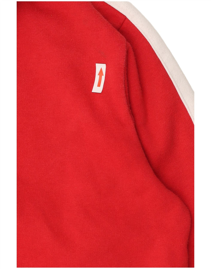 Nike Jersey con capucha y estampado gráfico de algodón color block en rojo mediano