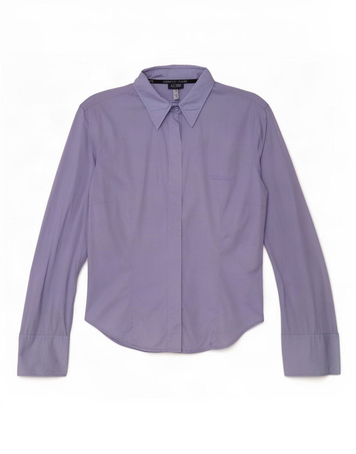 Armani Jeans Camisa Mujer EU 42 Grande Azul Algodón