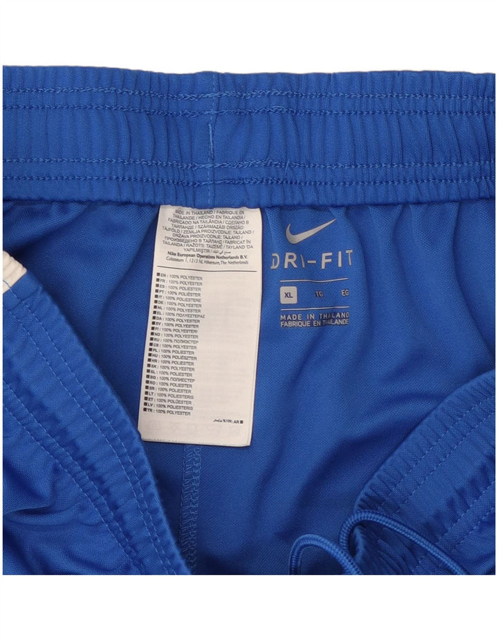 NIKE Pantalones cortos deportivos Dri Fit para hombre XL Azul Colorblock Poliéster