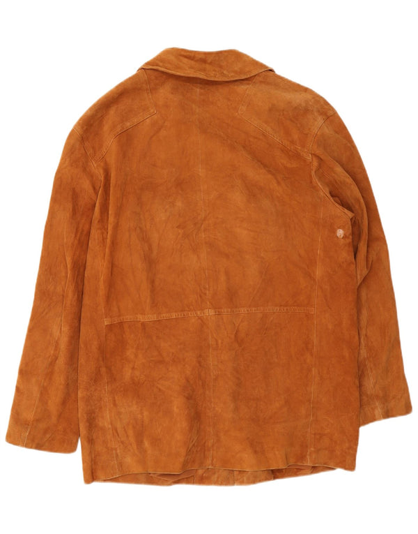 Nazareno Gabrielli Chaqueta de ante para hombre IT 48 Cuero beige medio