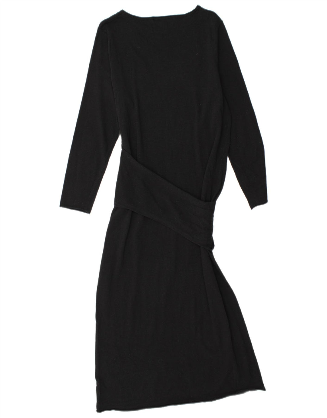 ZARA Vestido estilo jersey de manga larga para mujer UK 40 Small Negro