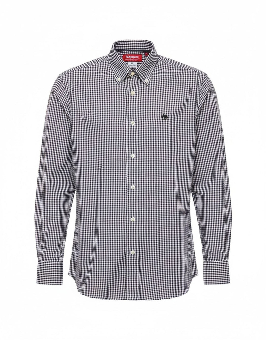 Camisa Kappa Hombre Algodón Vichy Azul Medio
