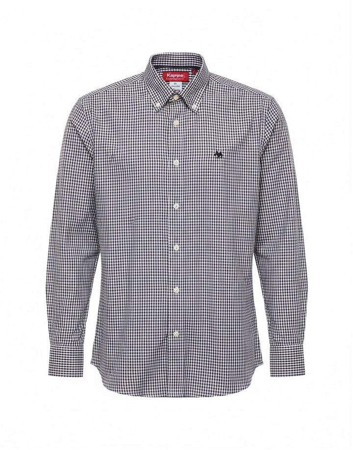 Camisa Kappa Hombre Algodón Vichy Azul Medio