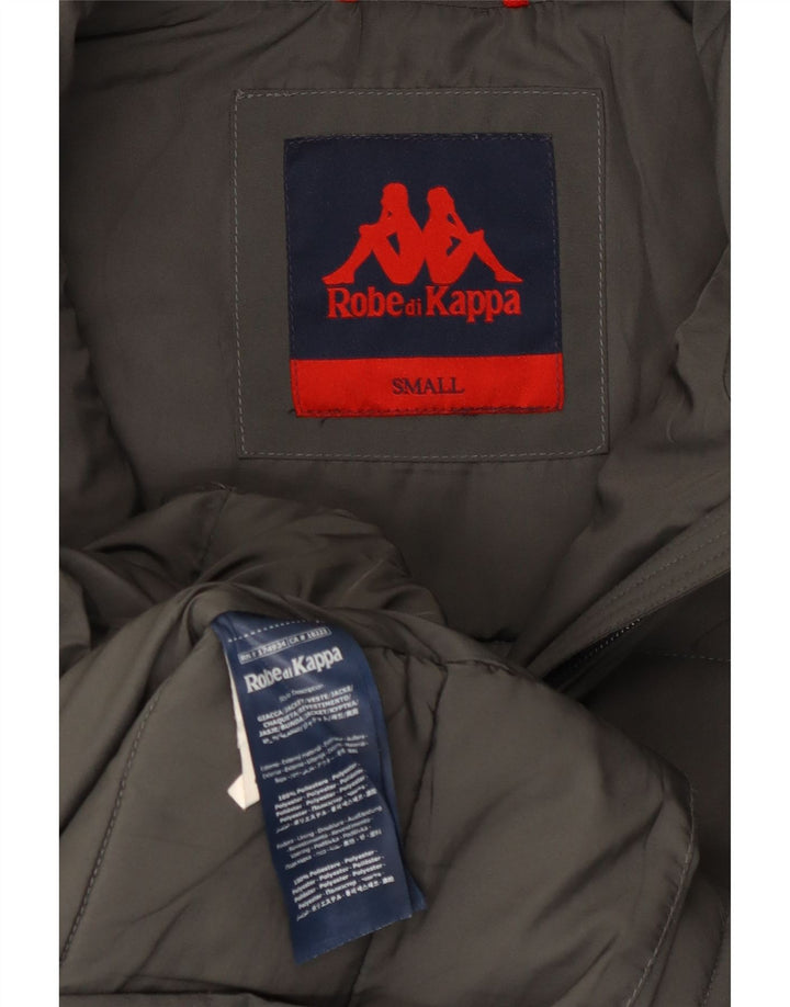 Kappa Abrigo acolchado con capucha para mujer UK 10 Small Gris Poliéster