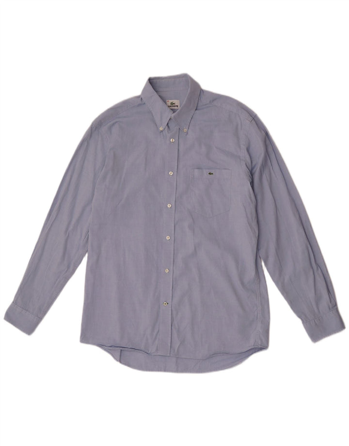 Camisa Lacoste Hombre Talla 40 Algodón Azul Medio