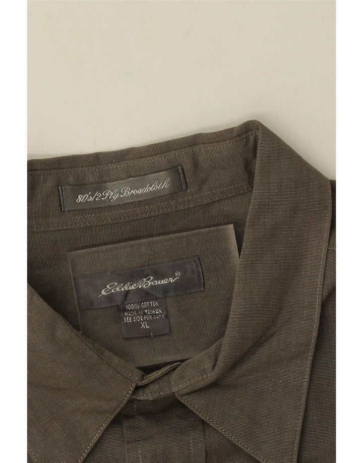 Eddie Bauer Camisa Hombre XL Algodón Caqui