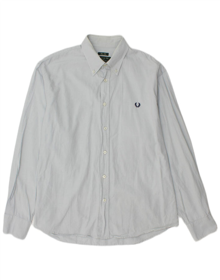 FRED PERRY Camisa ajustada para hombre 2XL Algodón azul