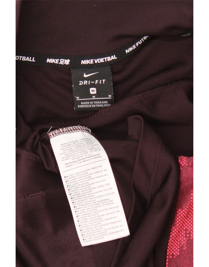 Nike Dri Fit Chándal Top Chaqueta para Hombre Poliéster Geométrico Granate Medio