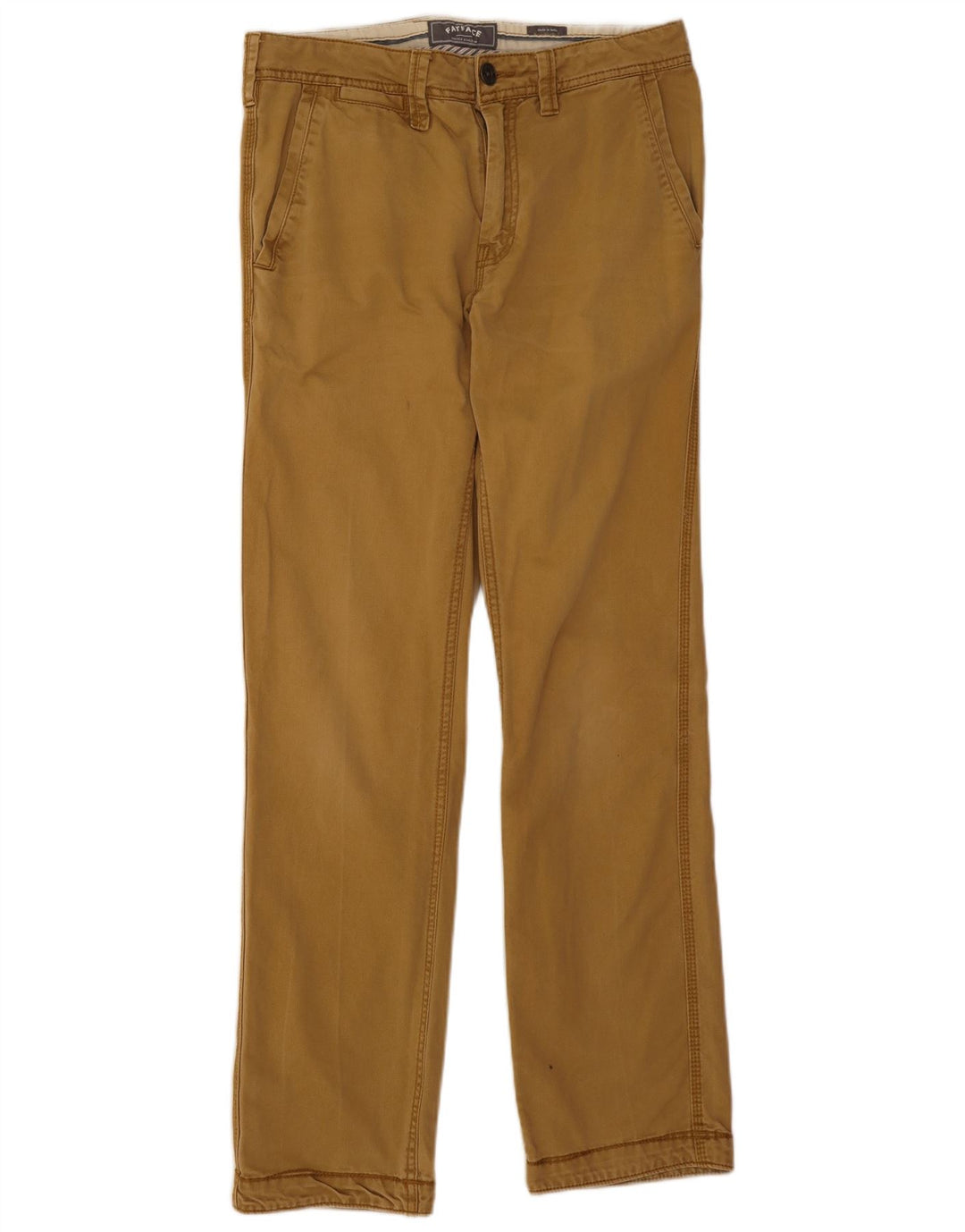Pantalones chinos rectos para hombre Fat Face W30 L31 Caqui Algodón