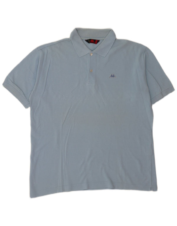 Polo Kappa Hombre Grande Azul Algodón