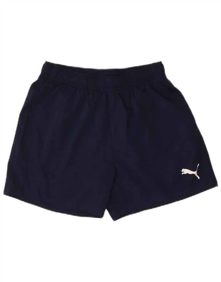 Puma Pantalones cortos deportivos para hombre grande poliéster azul marino