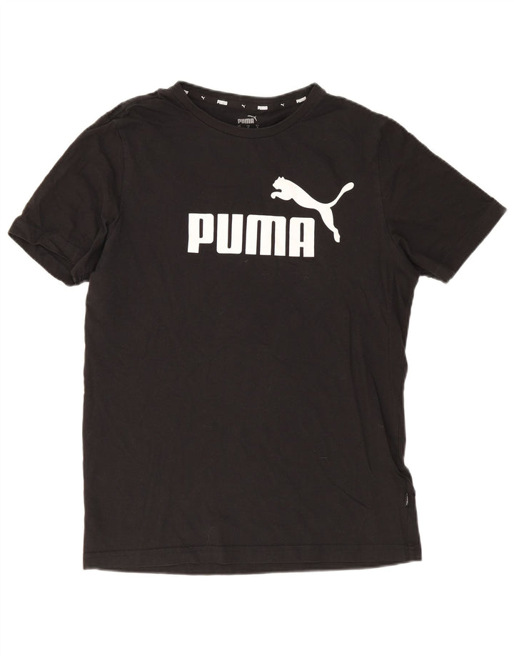 Puma - Camiseta gráfica para hombre, talla pequeña, algodón negro