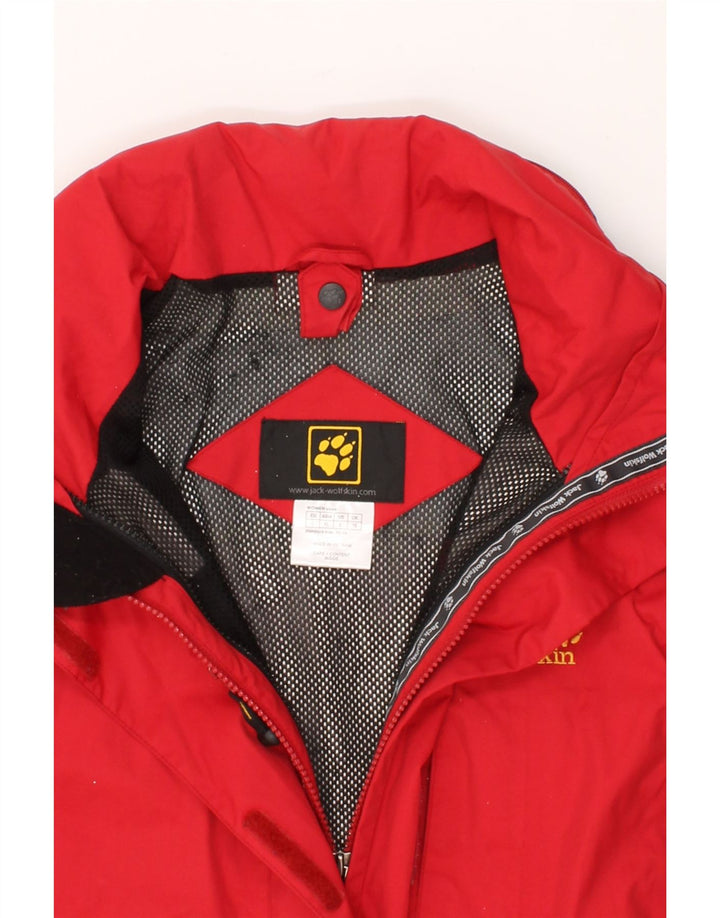 JACK WOLFSKIN Womens Loose Fit Windbreaker Jacket UK 16 Large Red Vintage Jack Wolfskin and Second-Hand Jack Wolfskin from Messina Hembry 
