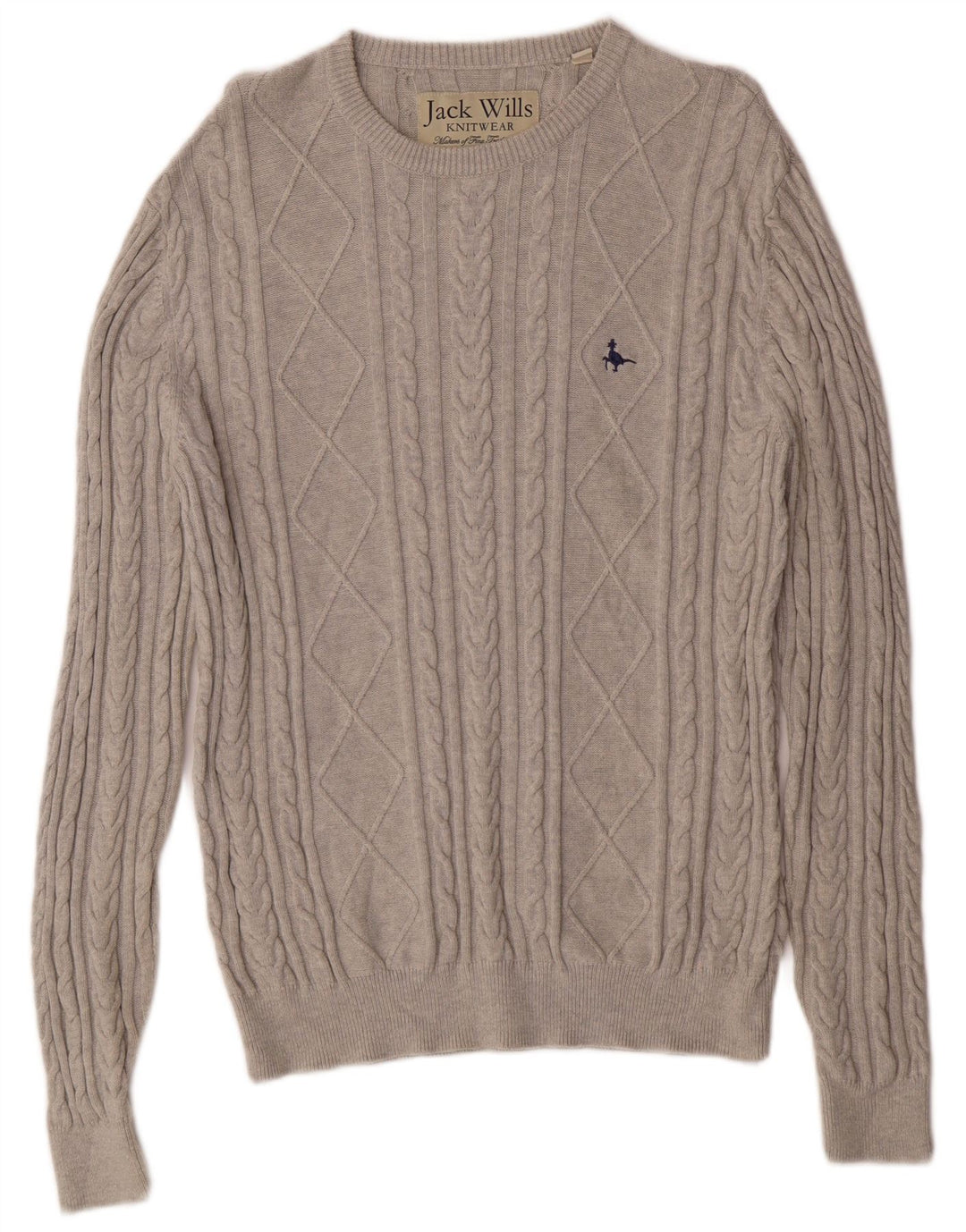 Jack Wills Jersey De Cuello Redondo Para Hombre Clásico De Algodón Gris Medio