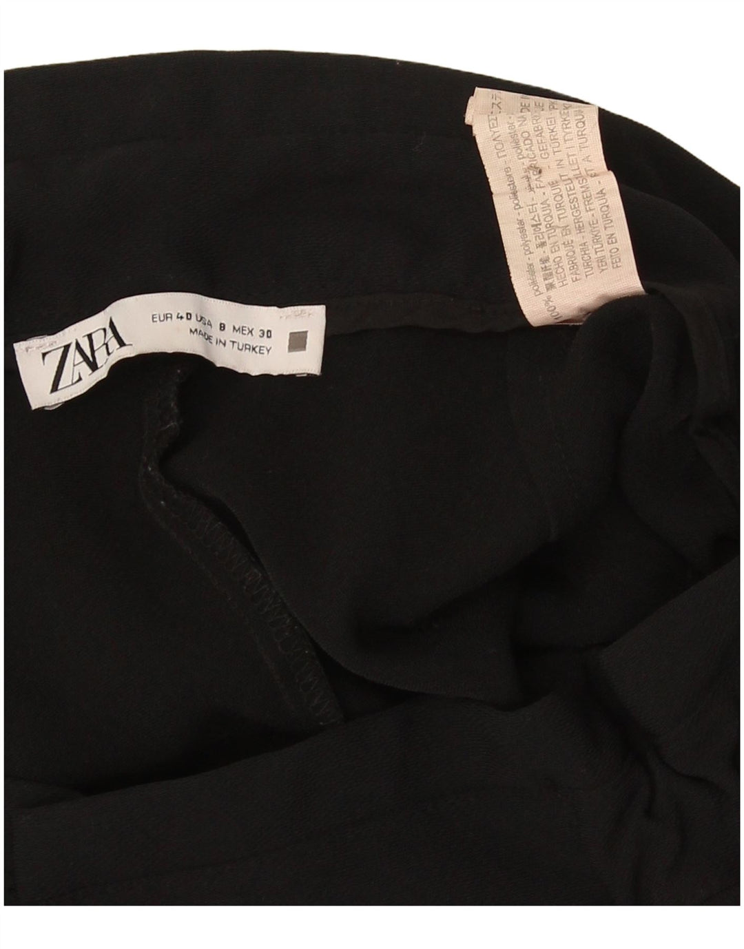 Zara Mujer Pantalones Cortos Pegged EU 40 Medium W30 L25 Poliéster Negro