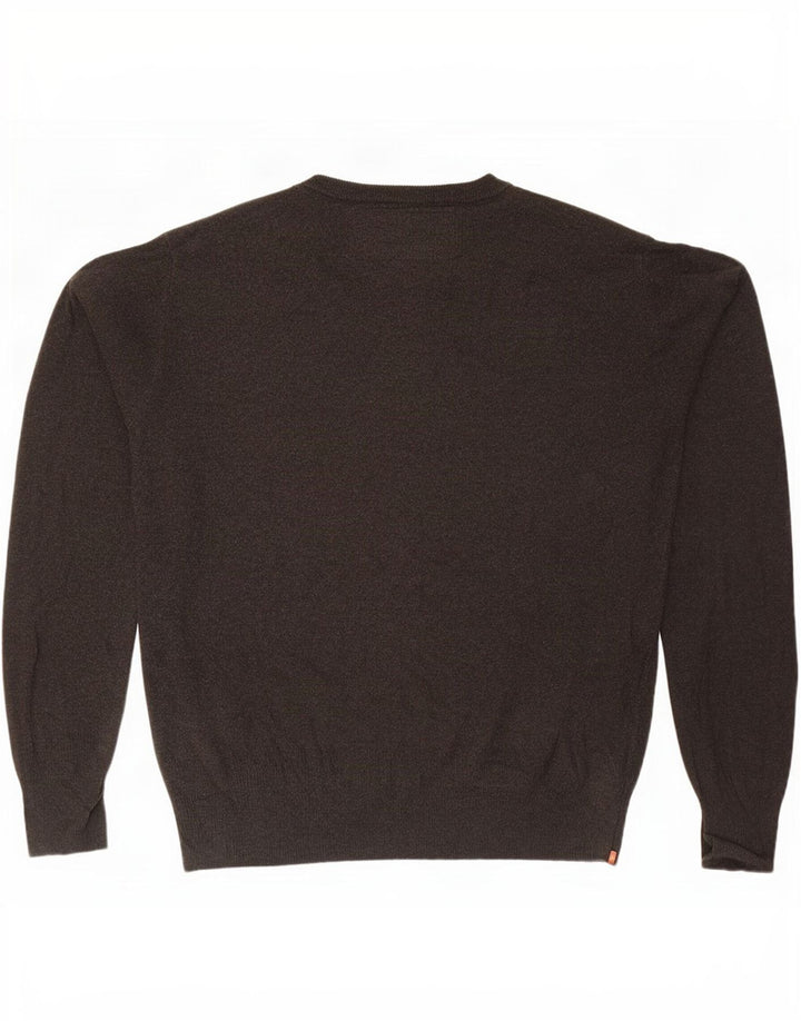 Superdry Jersey De Cuello Redondo Para Hombre Jersey De Algodón Marrón Grande