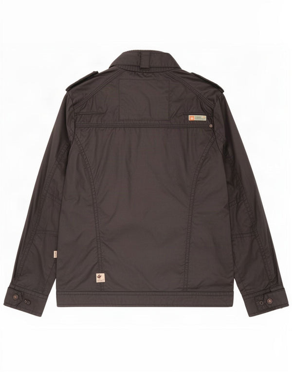 KHUJO Chaqueta militar para hombre UK 40 Grande Algodón negro
