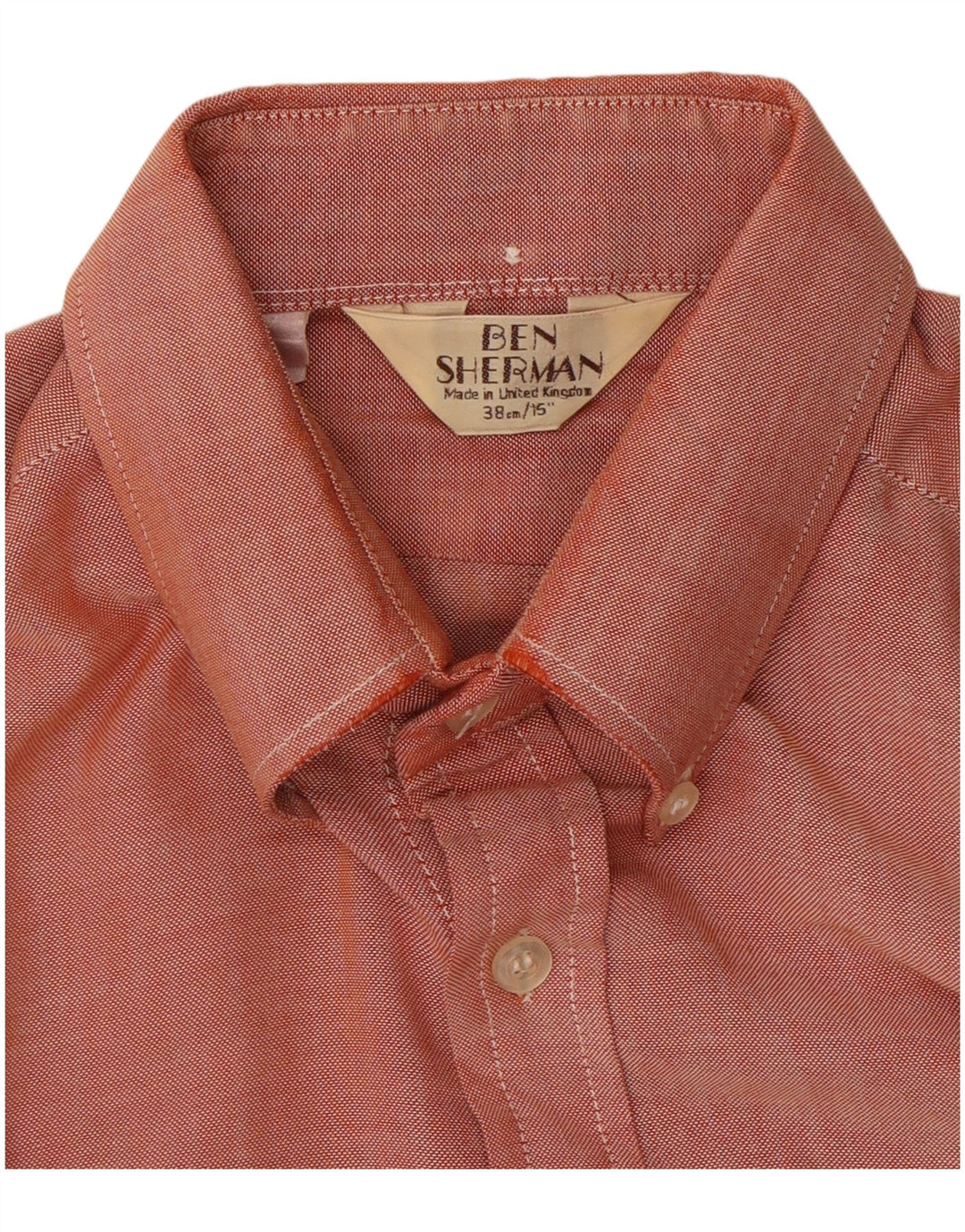 Camisa Ben Sherman para hombre talla 38 15 mediana roja