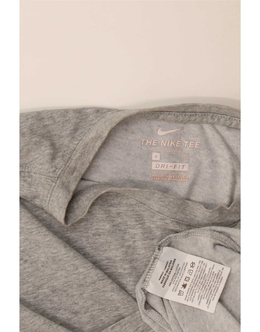 Nike - Camiseta Dri Fit para hombre, talla pequeña, algodón gris