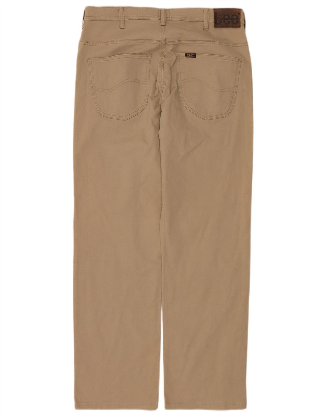 LEE Pantalones informales rectos Brooklyn para hombre W34 L34 Algodón beige