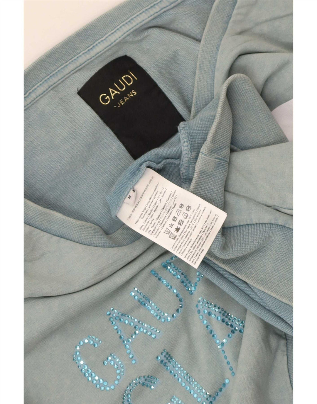 Sudadera Gaudi Mujer Gráfica Jumper UK 40 Algodón Azul Medio