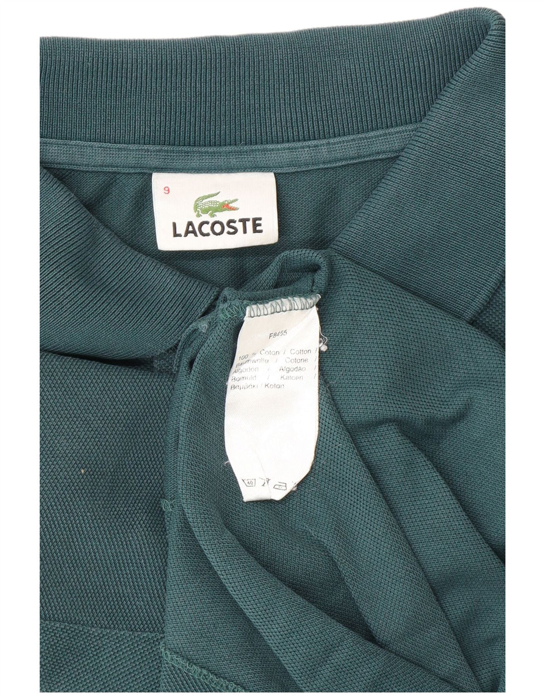 LACOSTE Polo para hombre Talla 9 4XL Algodón verde