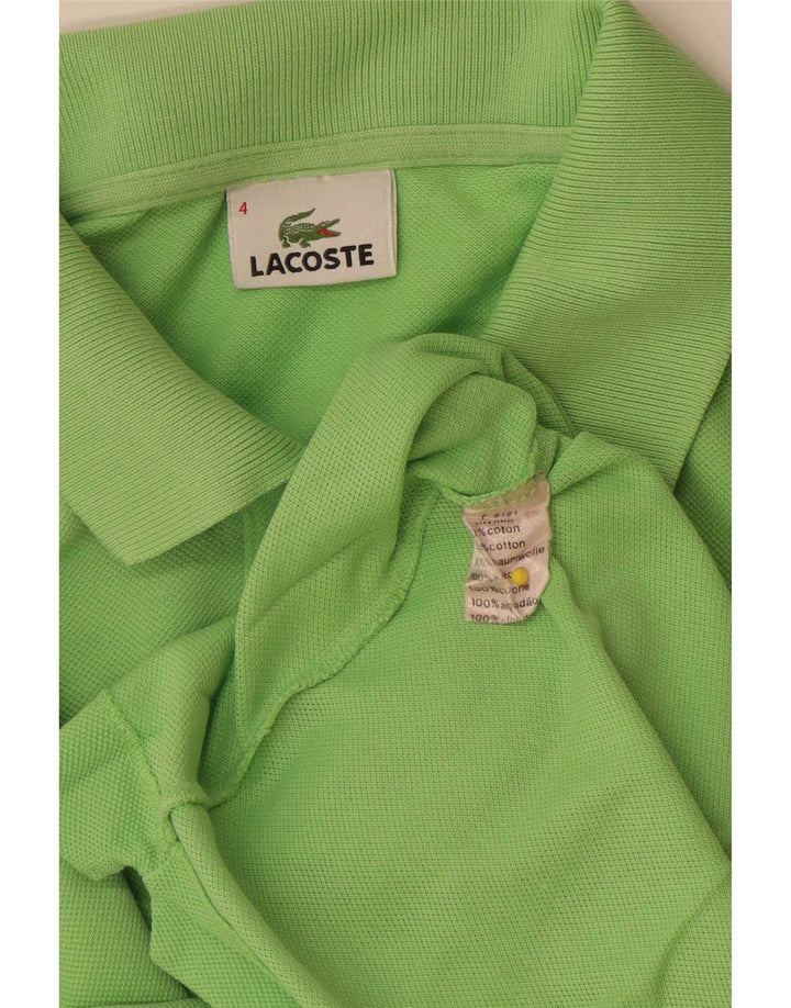 Polo Lacoste para hombre talla 4 algodón verde medio