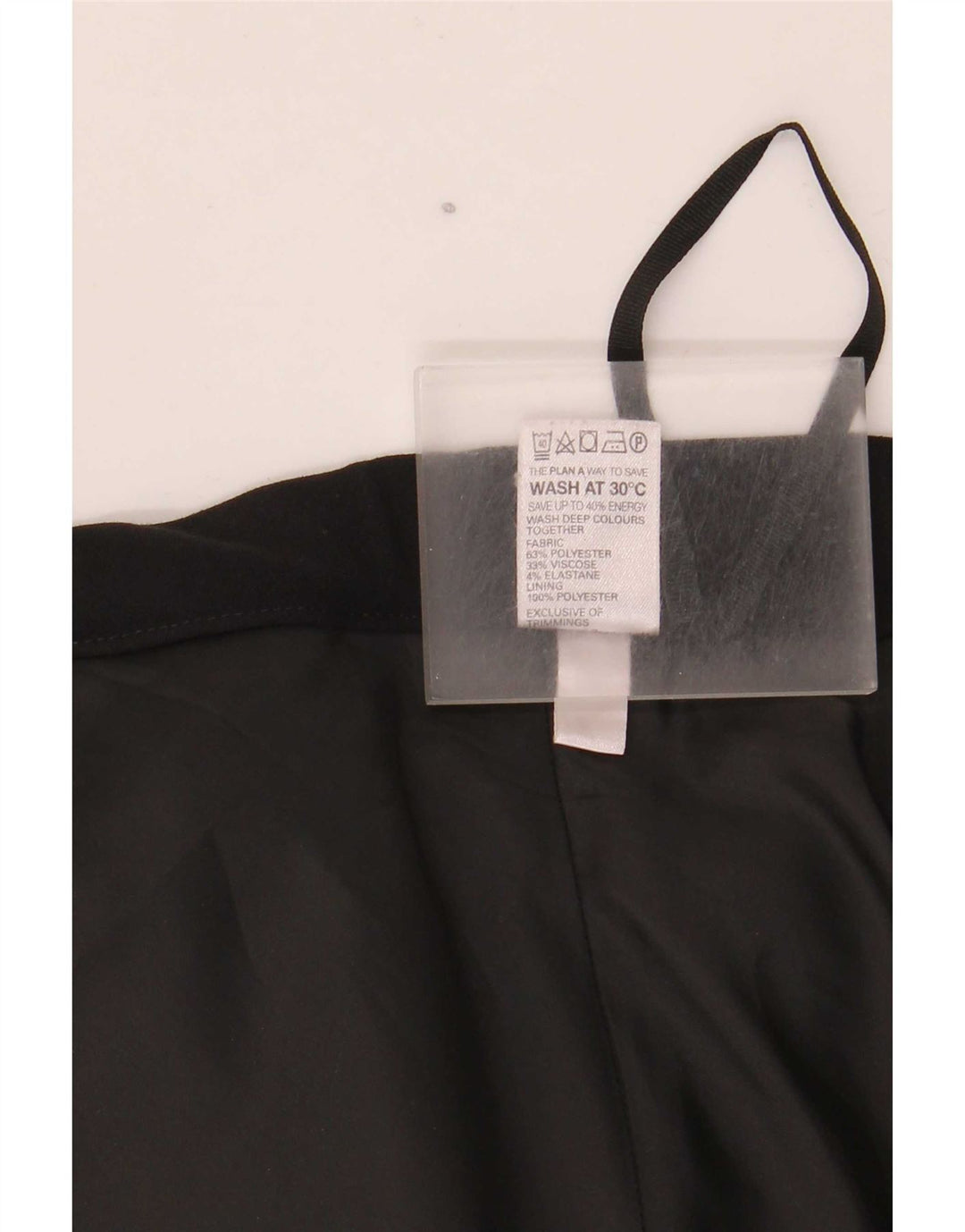 Marks & Spencer Falda acampanada con patrón abstracto para mujer, talla 40, talla grande, W40, color negro
