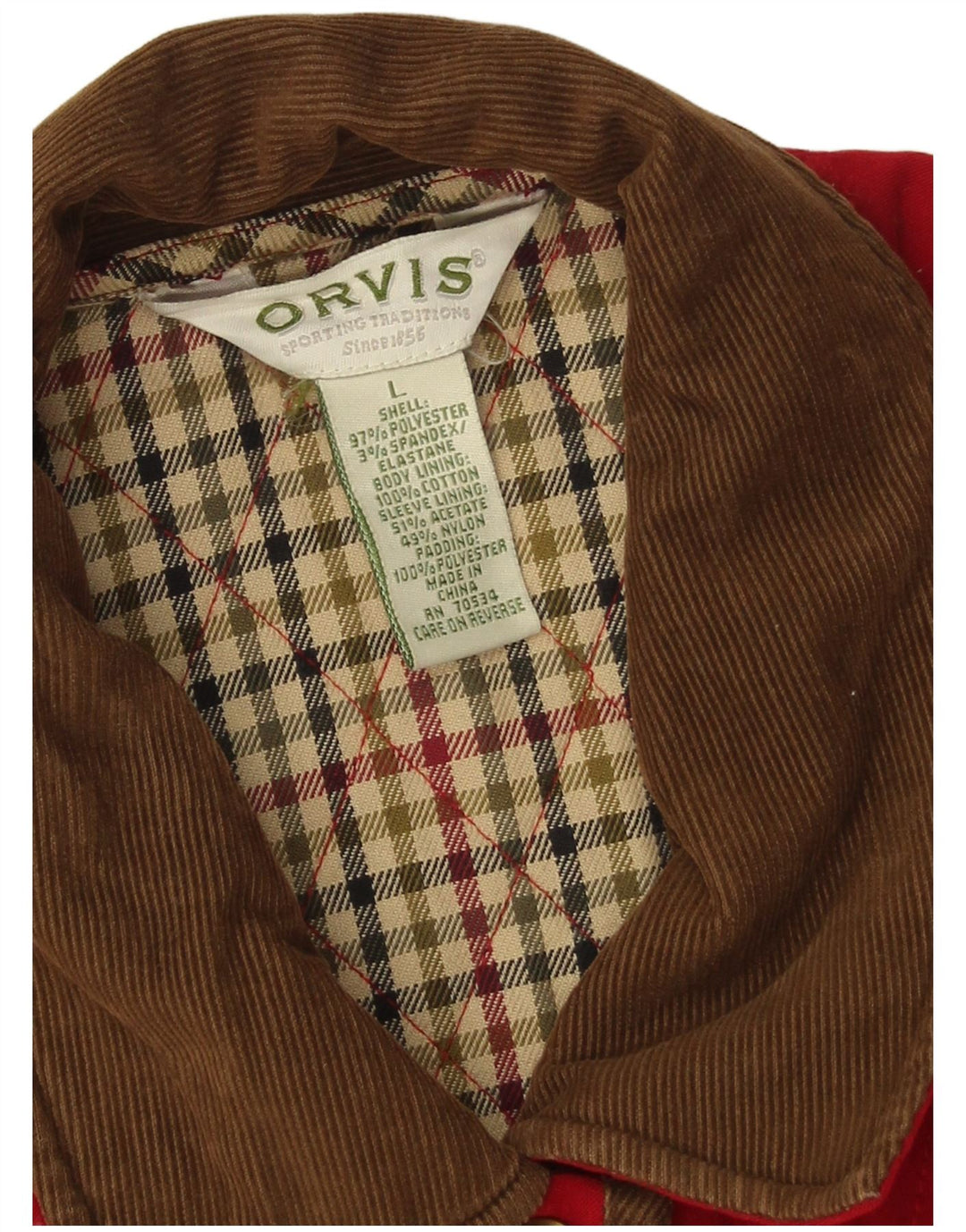 Orvis Chaqueta acolchada extragrande para mujer Reino Unido 16 Poliéster rojo grande