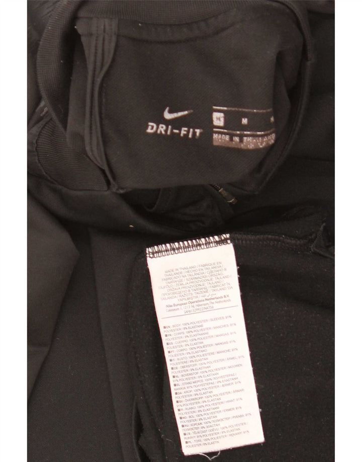 Nike Dri Fit Graphic Pullover Chándal Top Mediano Negro Colorblock