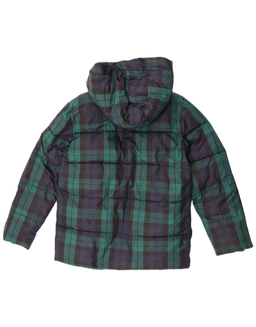 Gap Chaqueta Acolchada con Capucha para Niños 13-14 Años 2XL Azul Marino Cuadros Poliéster