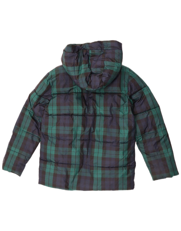 Gap Chaqueta Acolchada con Capucha para Niños 13-14 Años 2XL Azul Marino Cuadros Poliéster