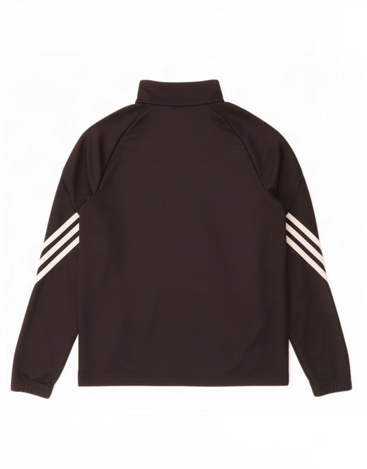 Adidas Chicos Climalite Zip Neck Chándal Top 11-12 años Negro