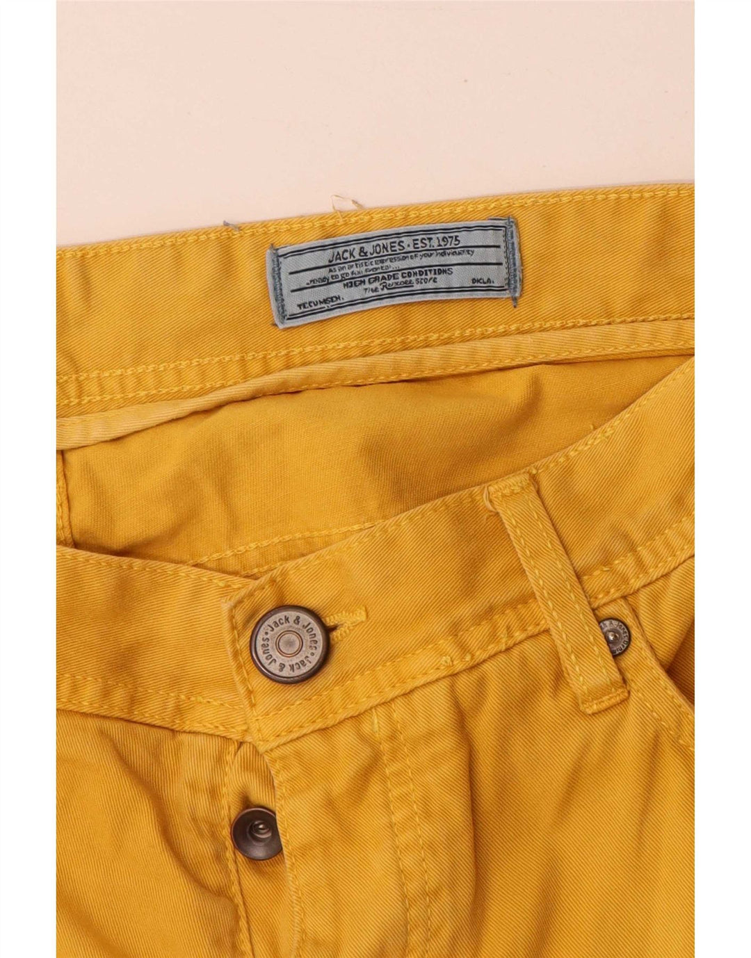 Jack & Jones pantalones cortos casuales para hombre W34 grande amarillo