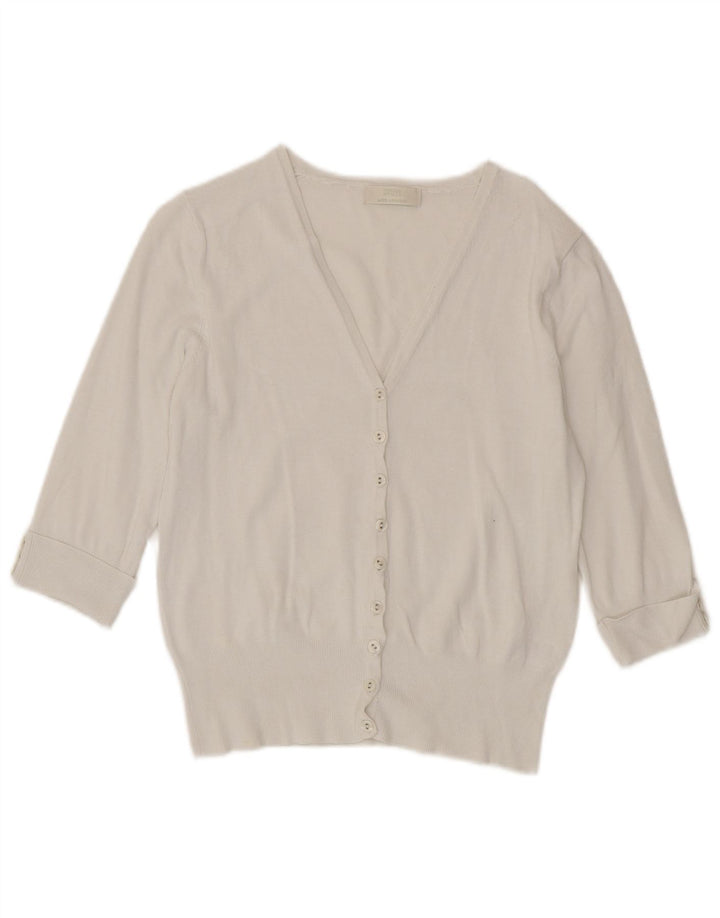 Marks & Spencer - Cárdigan de manga 3/4 para mujer, talla M, color blanco