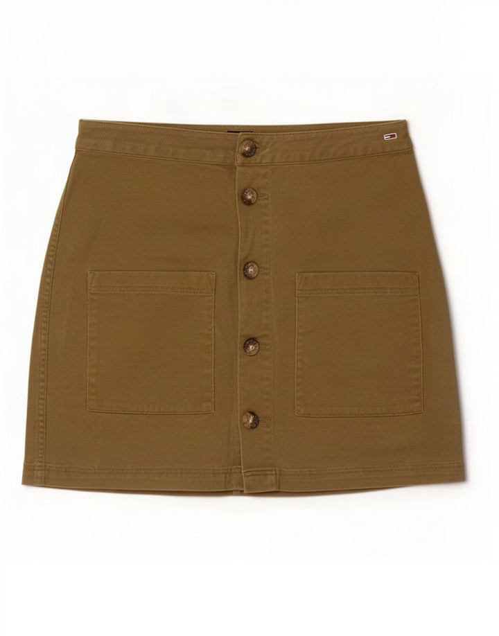 Minifalda Tommy Hilfiger para mujer W28 Algodón caqui mediano