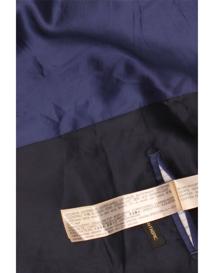 Massimo Dutti Chaqueta Blazer De 2 Botones Hombre EU 54 XL Lana Azul Marino