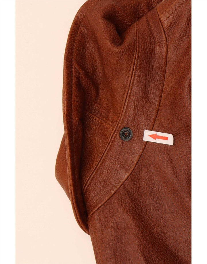 Pirbos Chaqueta de cuero para hombre IT 58 4XL Marrón