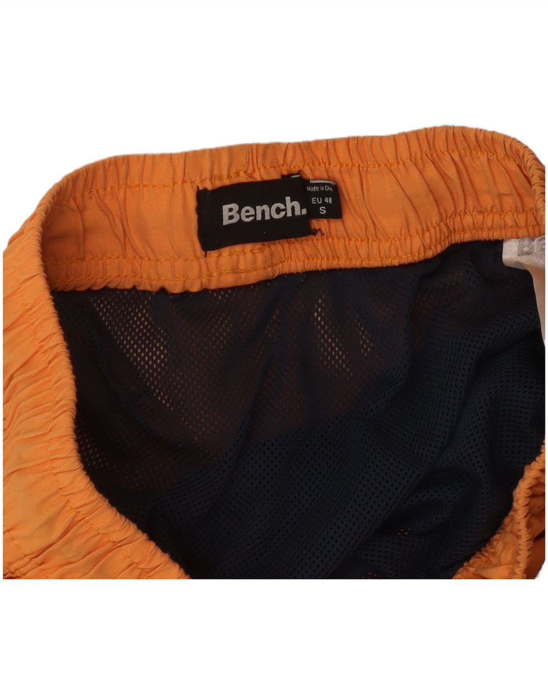 Bañador con estampado gráfico para hombre Bench, tamaño pequeño, poliéster naranja