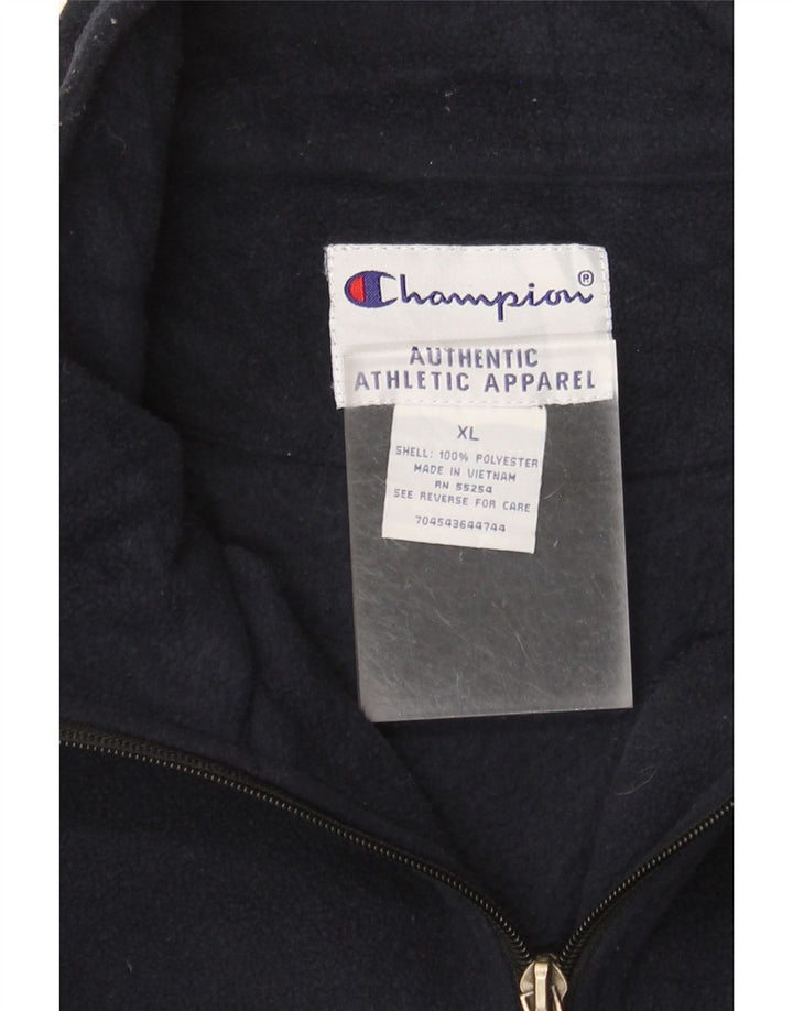 Champion Jersey De Forro Polar Con Cremallera Para Hombre XL Azul Marino Colorblock Poliéster