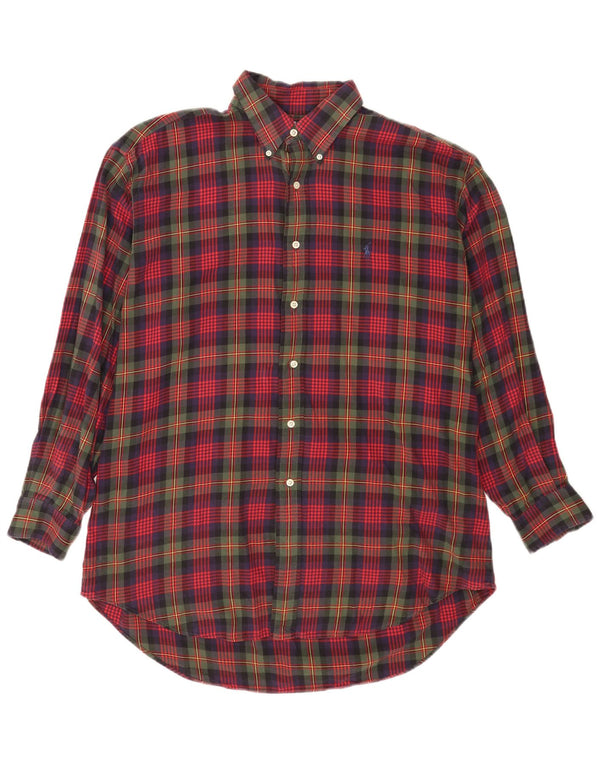 Polo Ralph Lauren Camisa de franela Blaire para hombre, cuadros grandes multicolores
