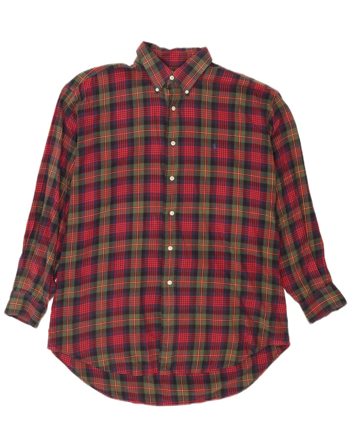 Polo Ralph Lauren Camisa de franela Blaire para hombre, cuadros grandes multicolores
