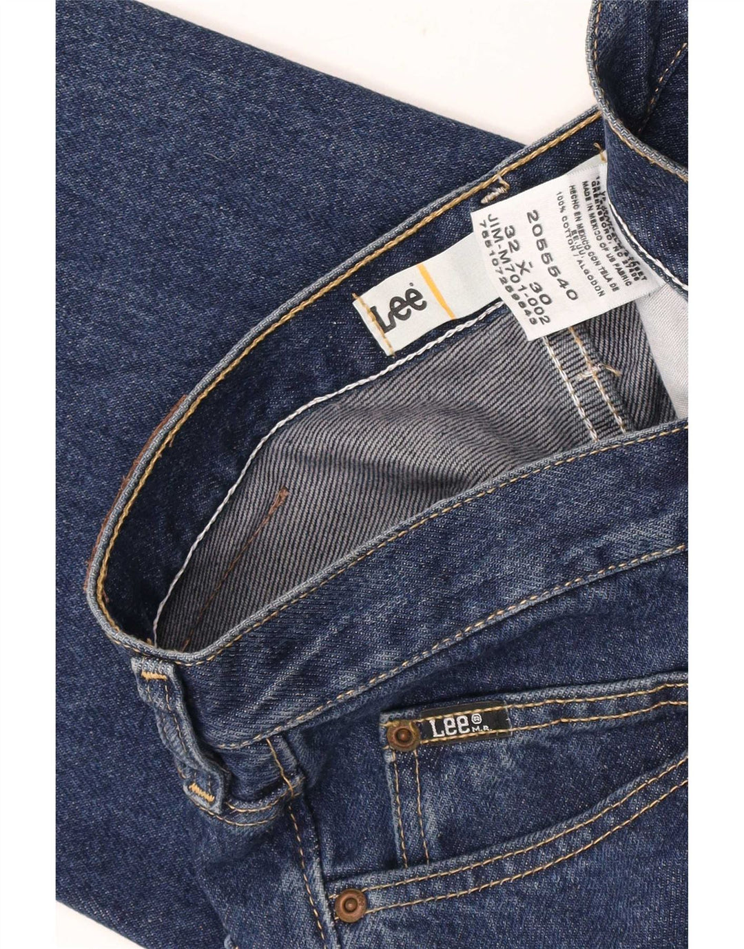 Vaqueros rectos de corte relajado para hombre Lee W32 L30 Algodón azul