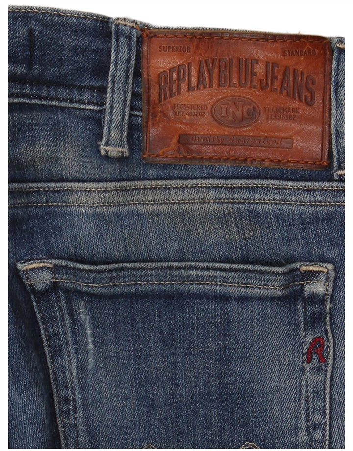 Vaqueros ajustados y desgastados para mujer Replay W30 L26 Azul