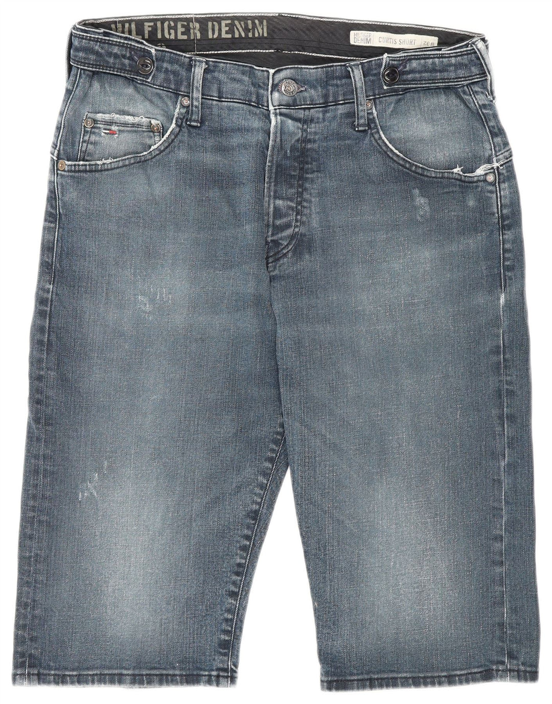 Tommy Hilfiger Shorts de mezclilla desgastados Curtis para hombre W32 Azul medio